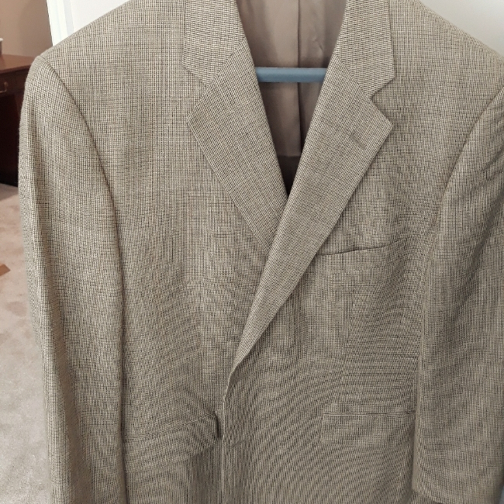 Men's Tan Silk, Wool & Linen Sports Coat